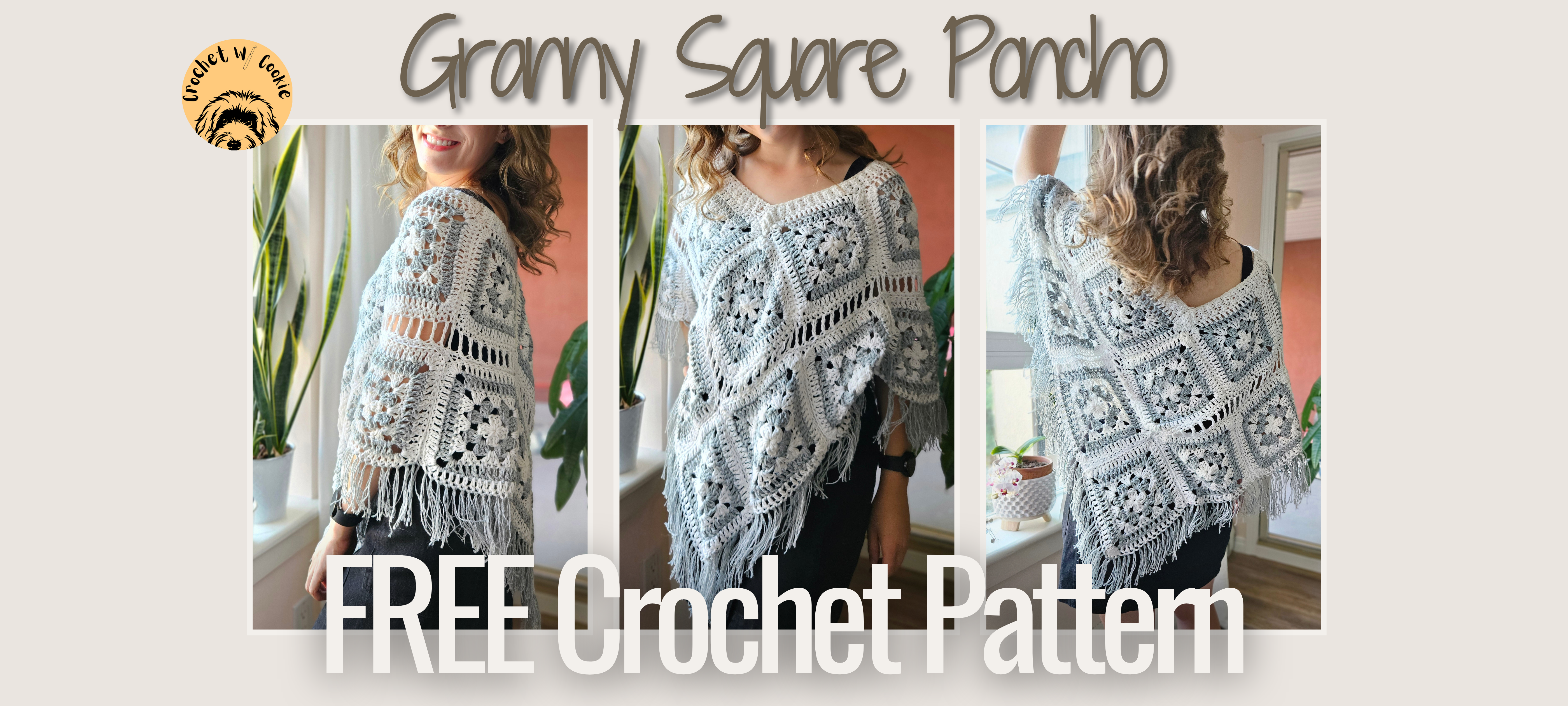 Granny Square Poncho - Free Crochet Pattern – crochetwithcookie Granny Square Poncho - Free Crochet Pattern – crochetwithcookie