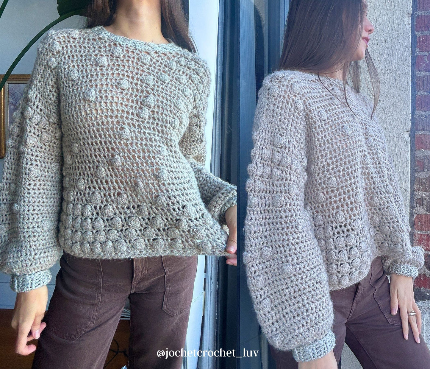 aspen pullover crochet winter sweater, warm cozy comfy beginner friendly crochet sweater, women pullover crochet pattern pdf, colorful, chunky crochet sweater