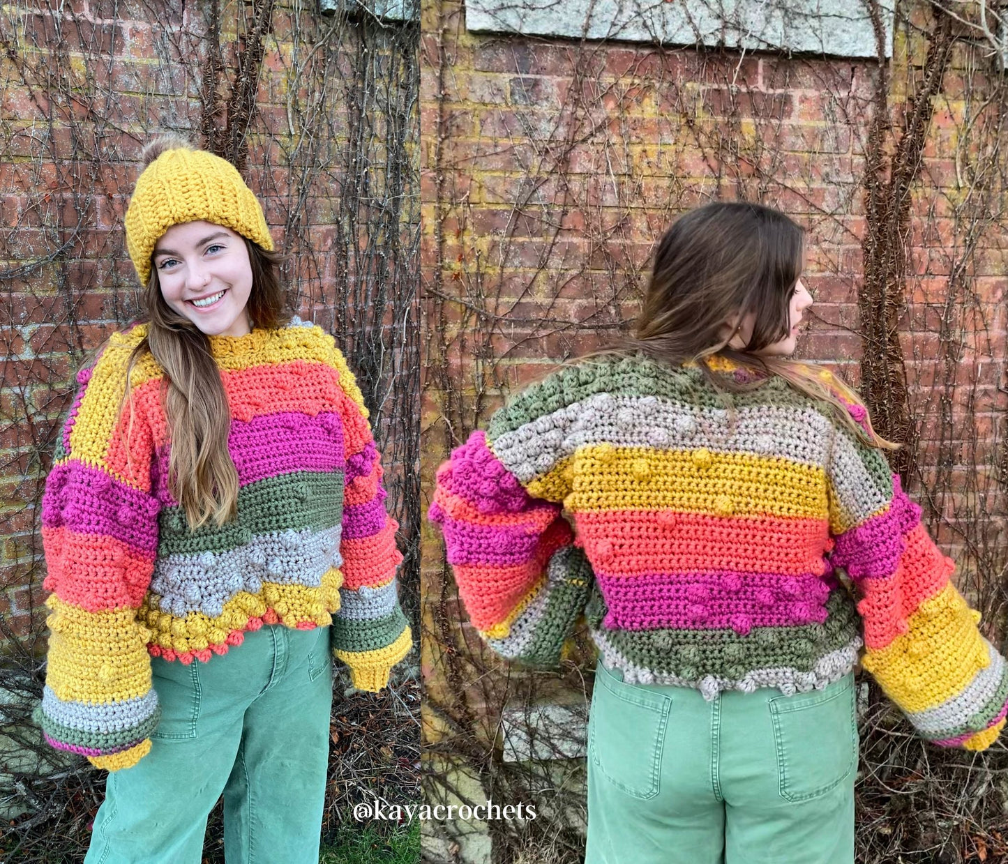 aspen pullover crochet winter sweater, warm cozy comfy beginner friendly crochet sweater, women pullover crochet pattern pdf, colorful, chunky crochet sweater
