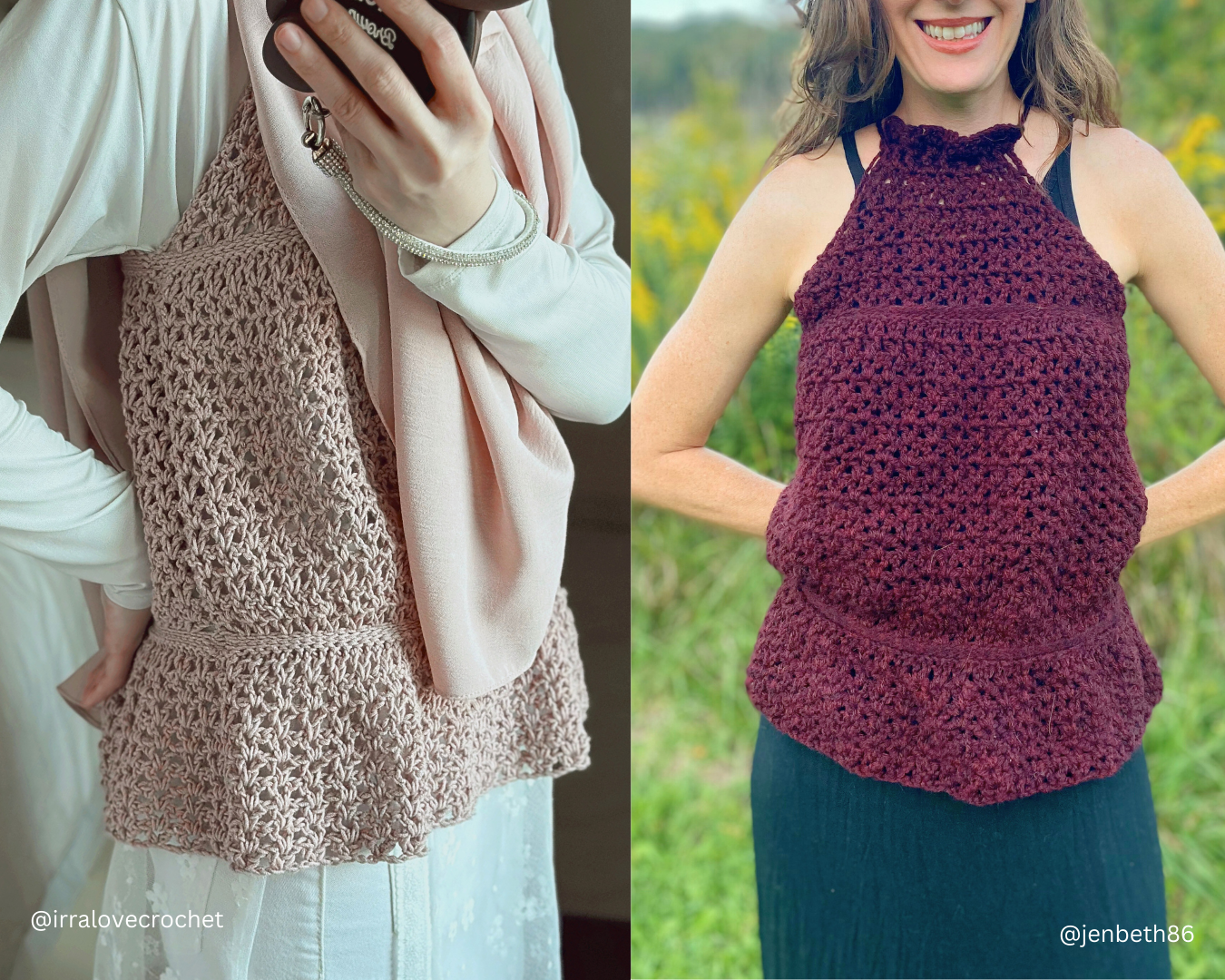 halterneck top crochet pattern, easy beginner crochet top pattern, loose lace ruffled top crochet pattern, delicate crochet top, loose trendy fishnet top crochet pattern, women girls lace top crochet pattern pdf, halter top