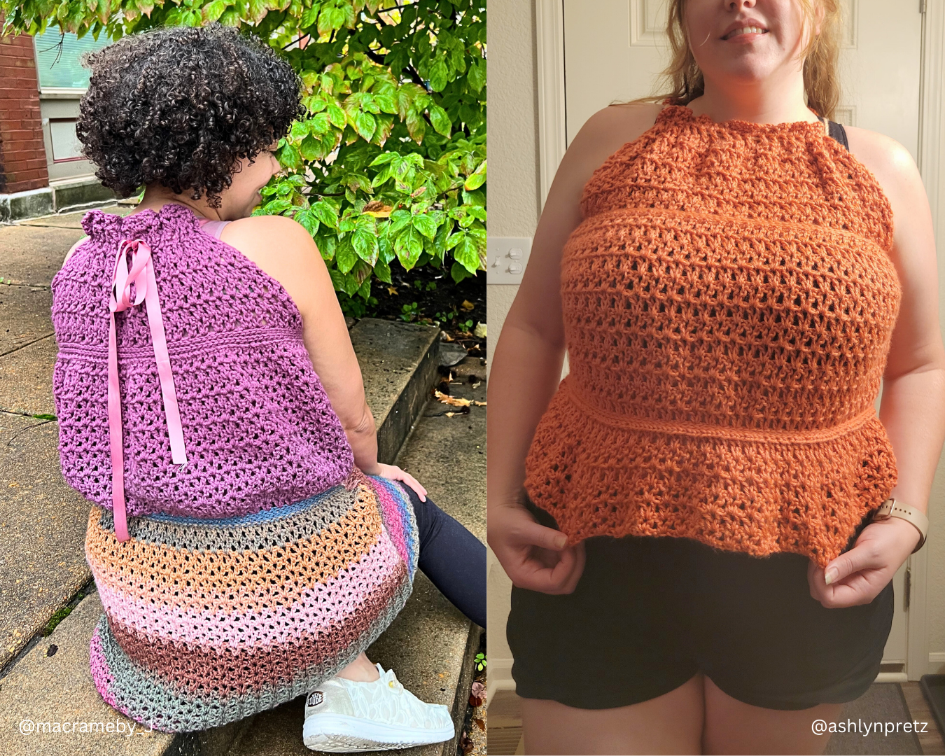 halterneck top crochet pattern, easy beginner crochet top pattern, loose lace ruffled top crochet pattern, delicate crochet top, loose trendy fishnet top crochet pattern, women girls lace top crochet pattern pdf, halter top