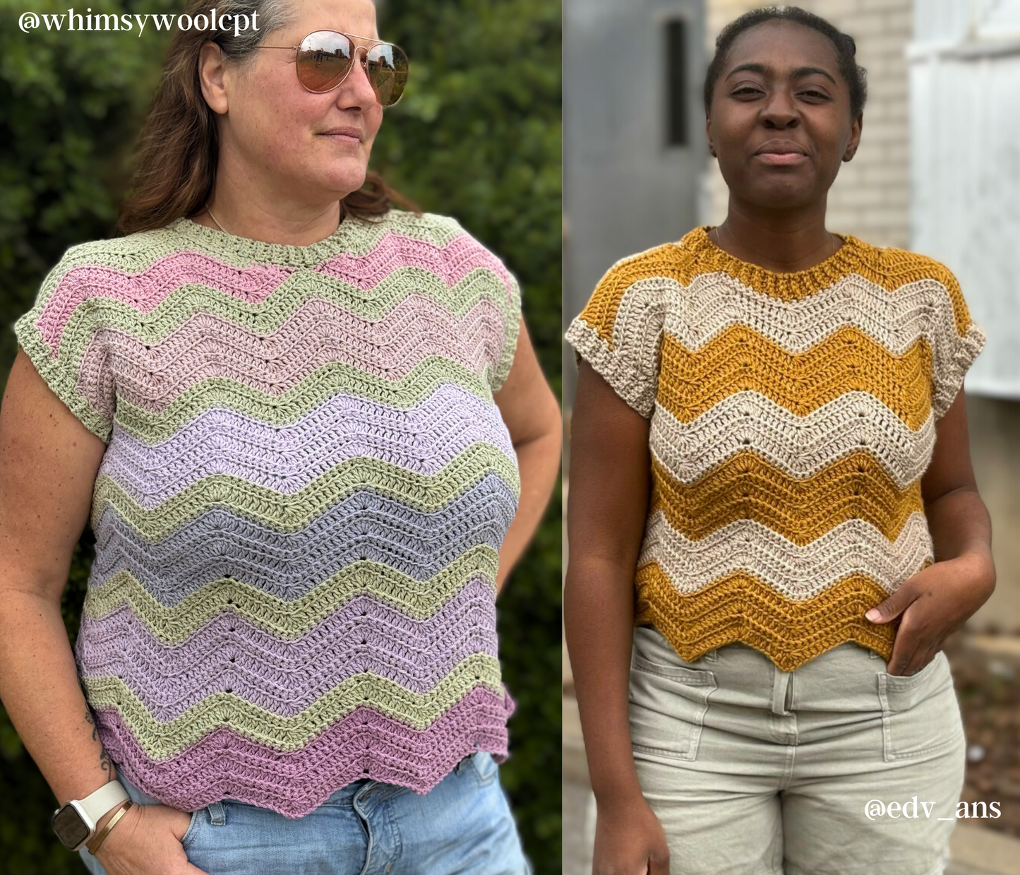 crochet top pattern pdf, crochet vest easy simple beginner friendly crochet pattern pdf, made-to-measure crochet pattern, made-to-measure vest, 2 in 1 crochet pattern, women girls crochet top fall winter pattern, chevron crochet top, zigzag crochet stitch top vest pattern
