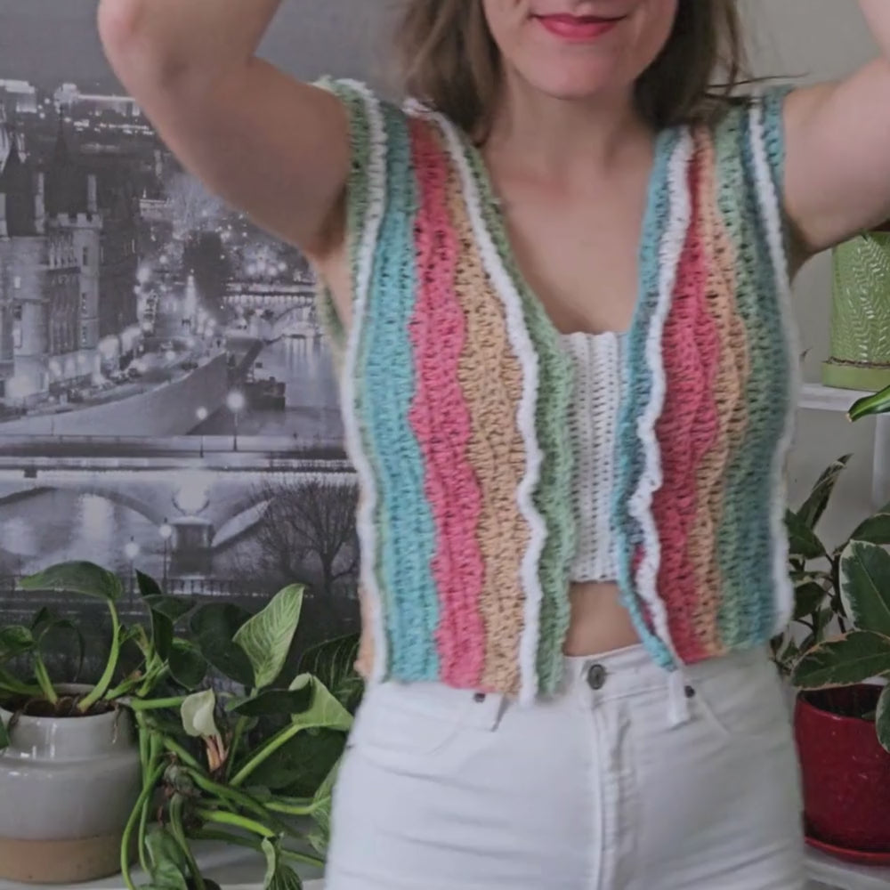 ripple chevron tank top crochet pattern, wave crochet stitch tutorial, easy summer crochet tank top pattern pdf, women girls trendy crochet top, crop top crochet pattern, tank top pattern, easy simple crochet tank top, beginner crochet tube top