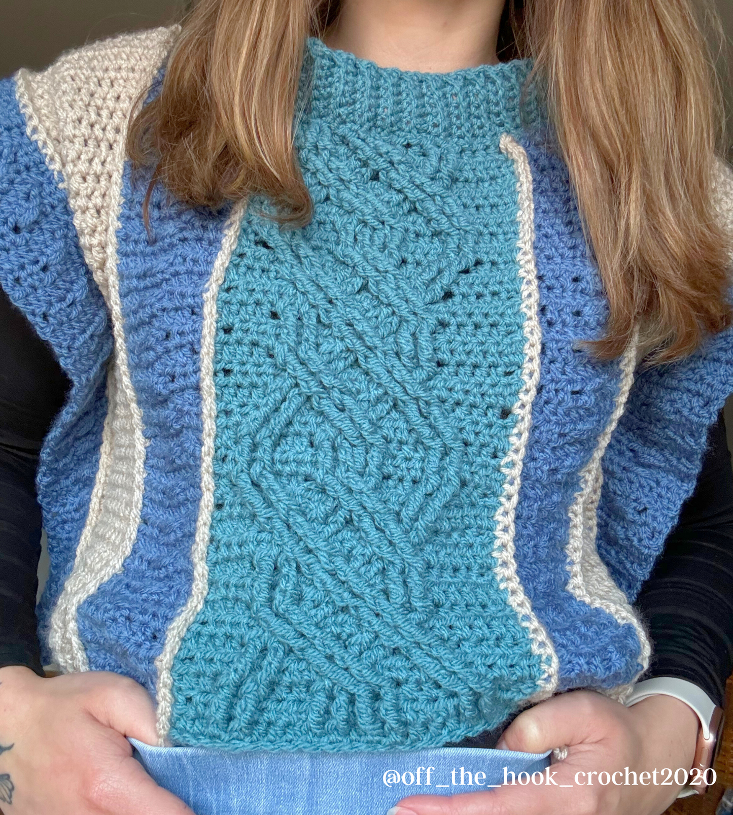 winter crochet sweater pattern pdf, easy intermediate crochet sweater pattern, crochet cardigan pattern, warm cozy chunky sweater crochet pattern, pullover crochet, crochet womens jumper pattern pdf, size-inclusive crochet pattern, made-to-measure crochet sweater, women crochet vest pattern, celtic braid crochet sweater pattern, scrap yarn sweater, raglan crochet sweater pattern
