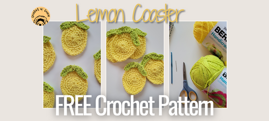 Lemon Crochet Coaster - Free Crochet Pattern