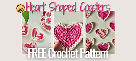 free crochet pattern heart coasters