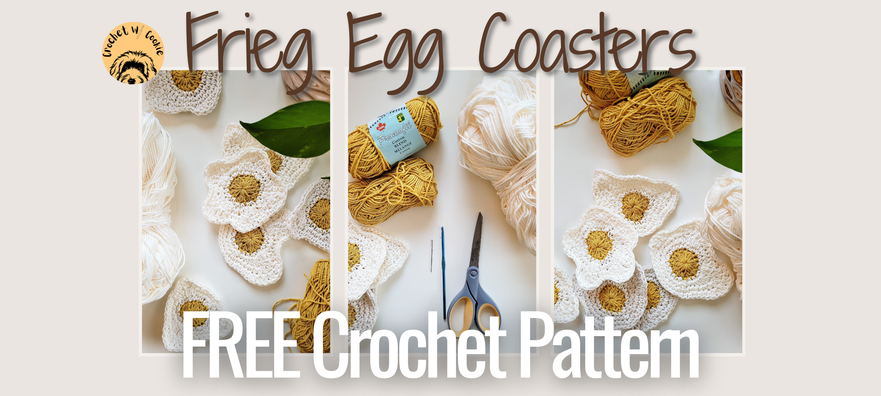 Free Crochet Egg Coaster Pattern 