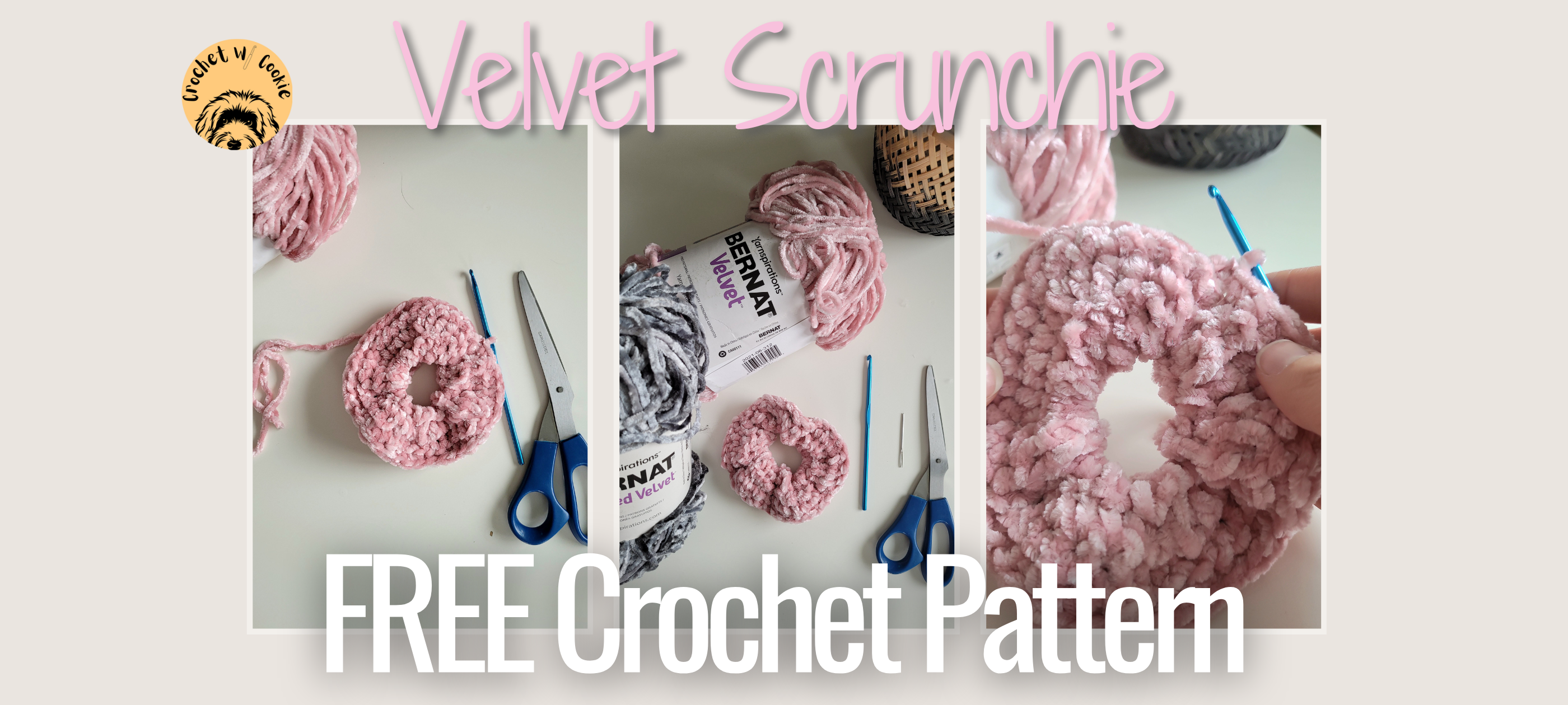 Velvet Scrunchie - Free Crochet Pattern