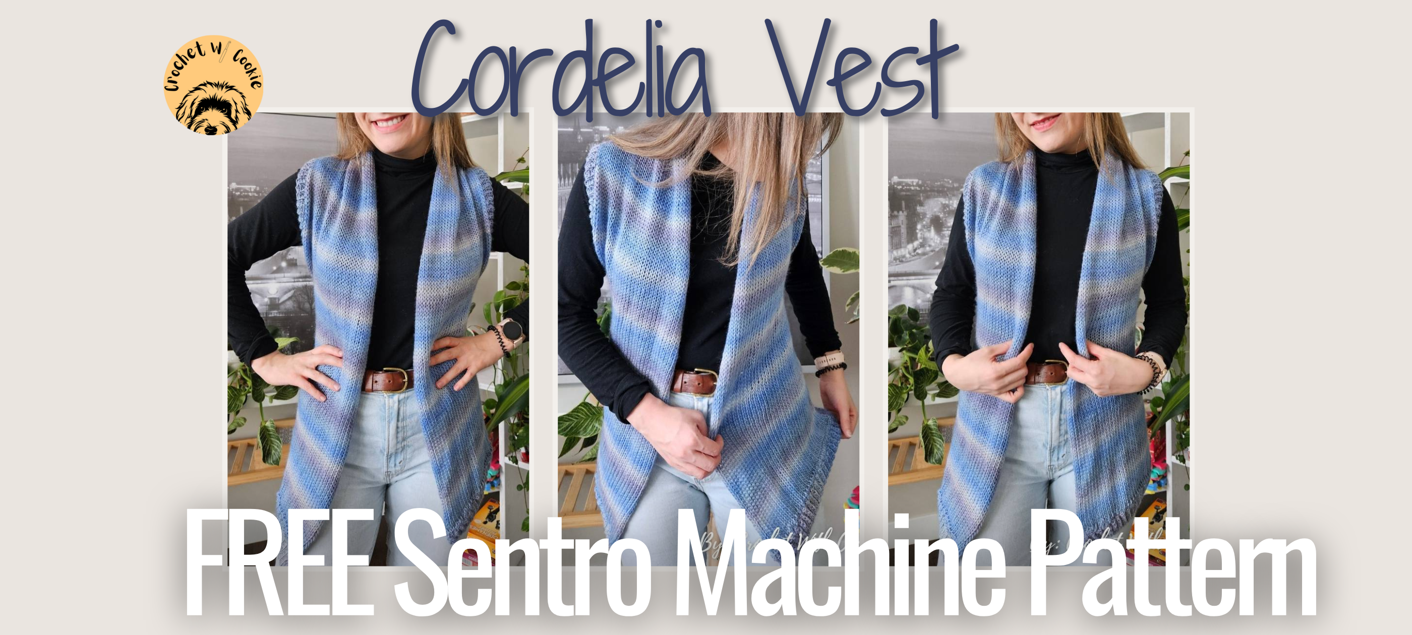 free sentro knitting machine vest pattern