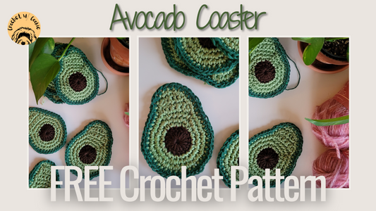 Avocado Coaster - Free Crochet Pattern