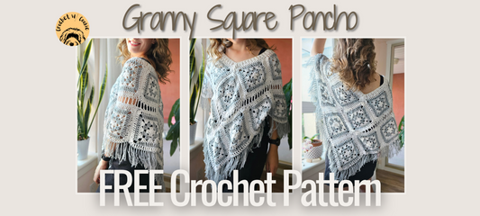 Granny Square Poncho - Free Crochet Pattern