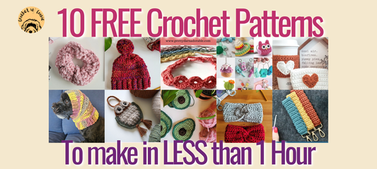 10 free crochet patterns to make in less than 1 hour