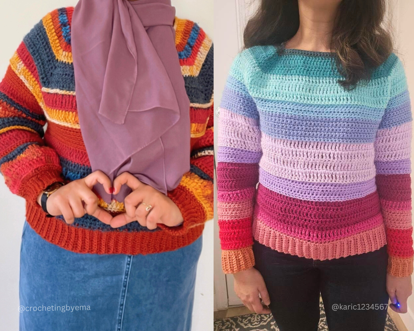 Candy Crush Pullover Crochet Pattern PDF