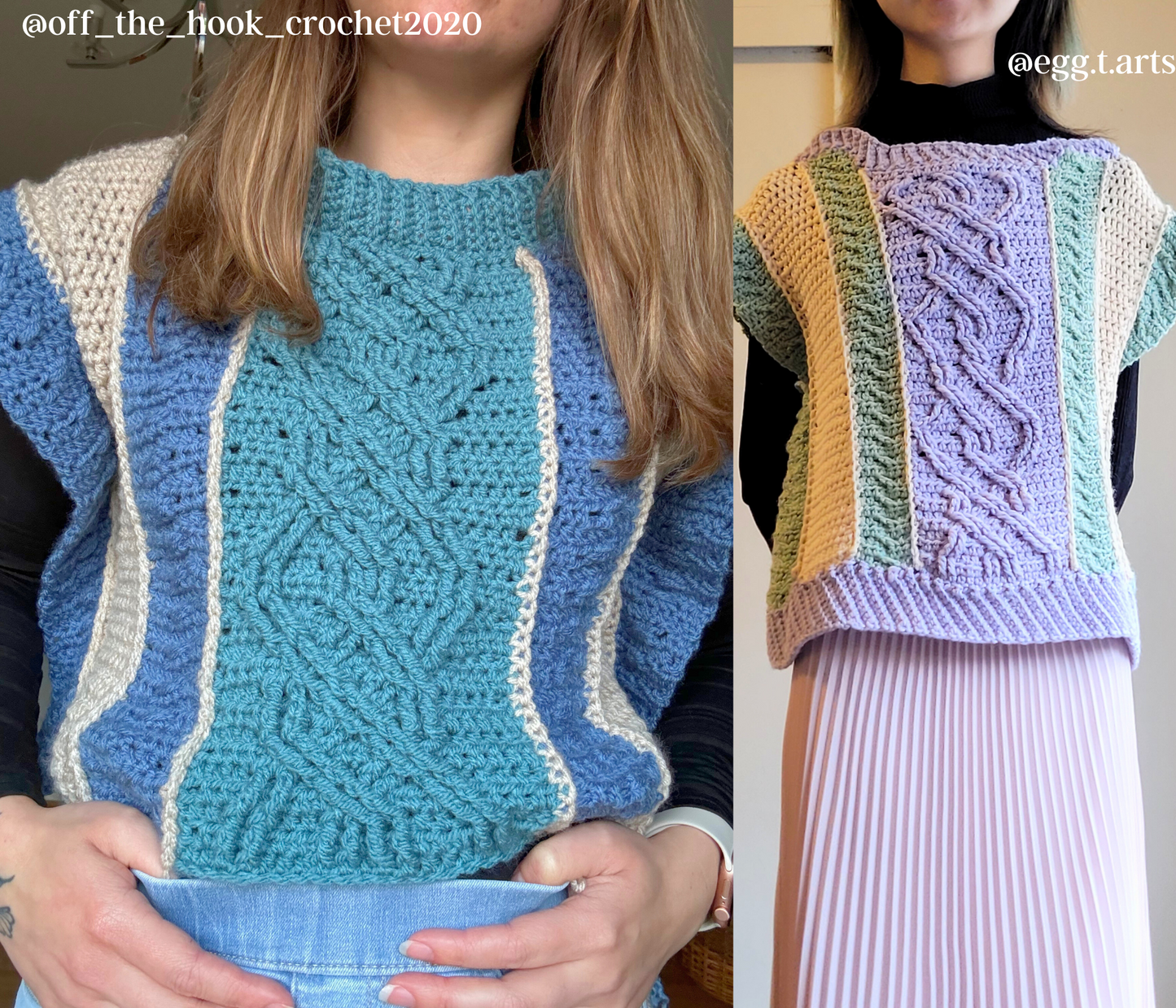 Purple Freesia Pullover Crochet Pattern PDF