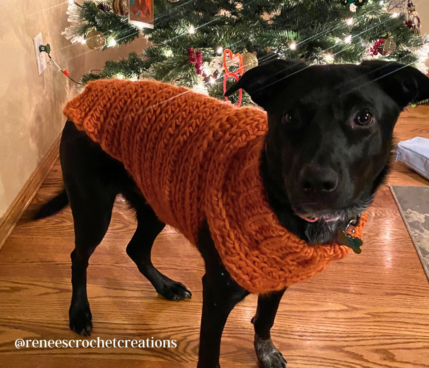 Cookie's Turtleneck Dog Crochet Sweater Pattern PDF