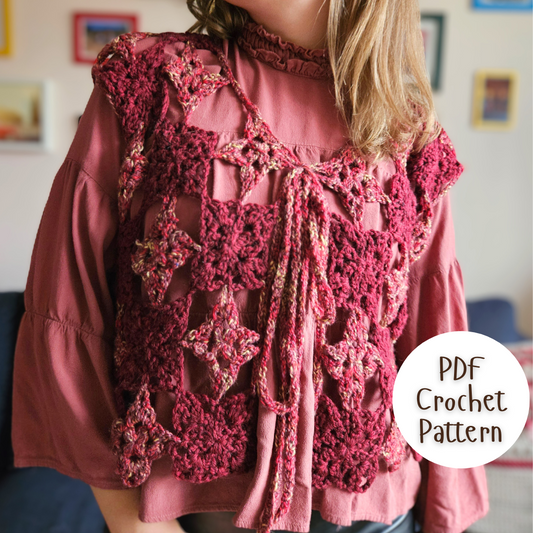 Fiori Vest Crochet Pattern PDF