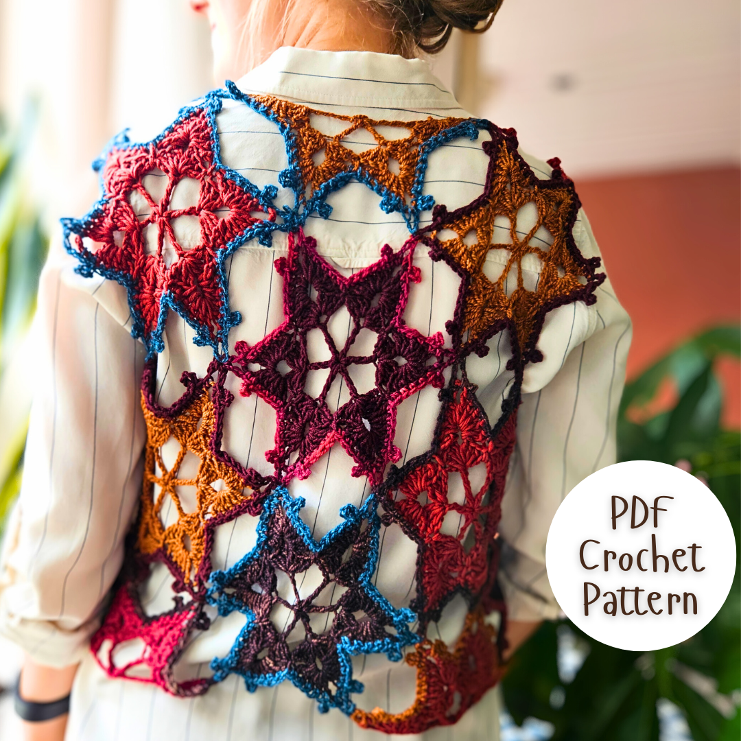 Celeste Vest Crochet Pattern PDF