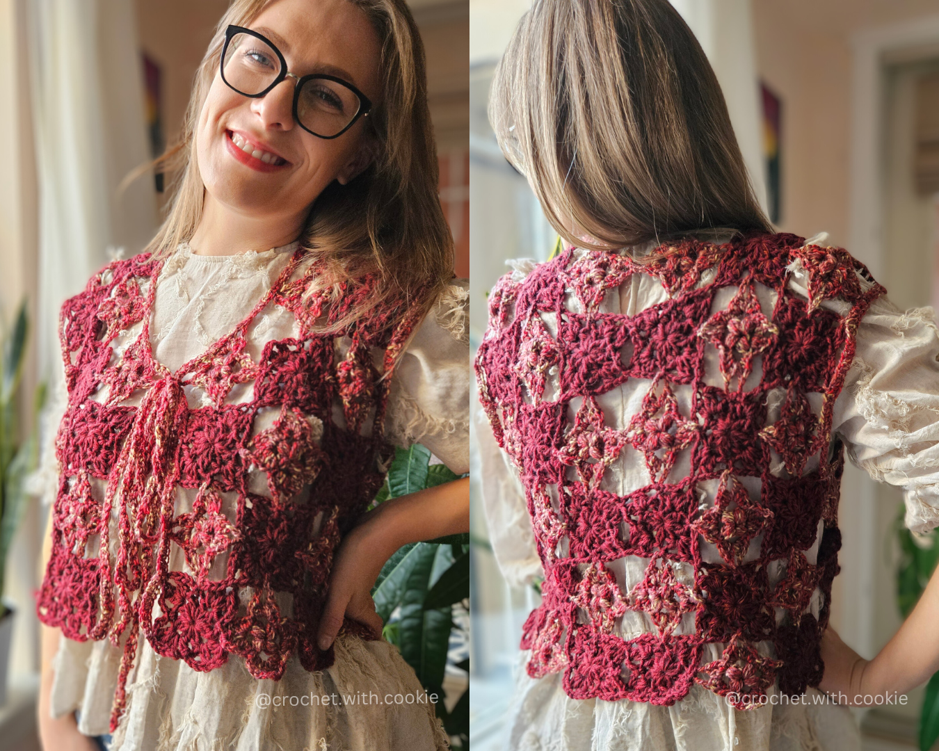 Fiori Vest Crochet Pattern PDF