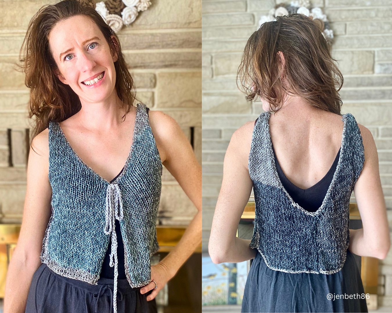 sentro machine knitting pattern top, women circular knitting machine vest, easy beginner friendly knitting machine pattern, pdf, written and video instructions