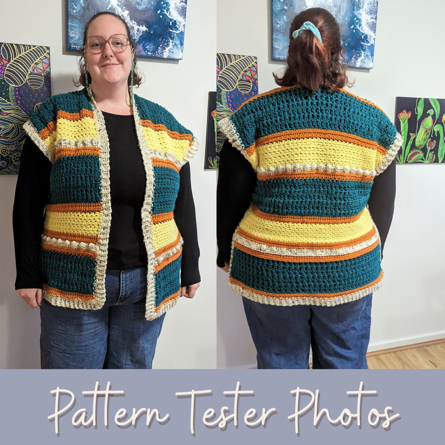 Betty Vest Crochet Pattern PDF