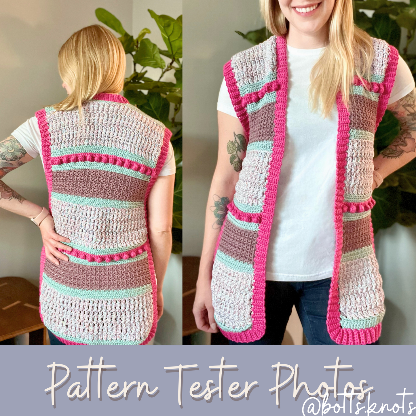 Betty Vest Crochet Pattern PDF