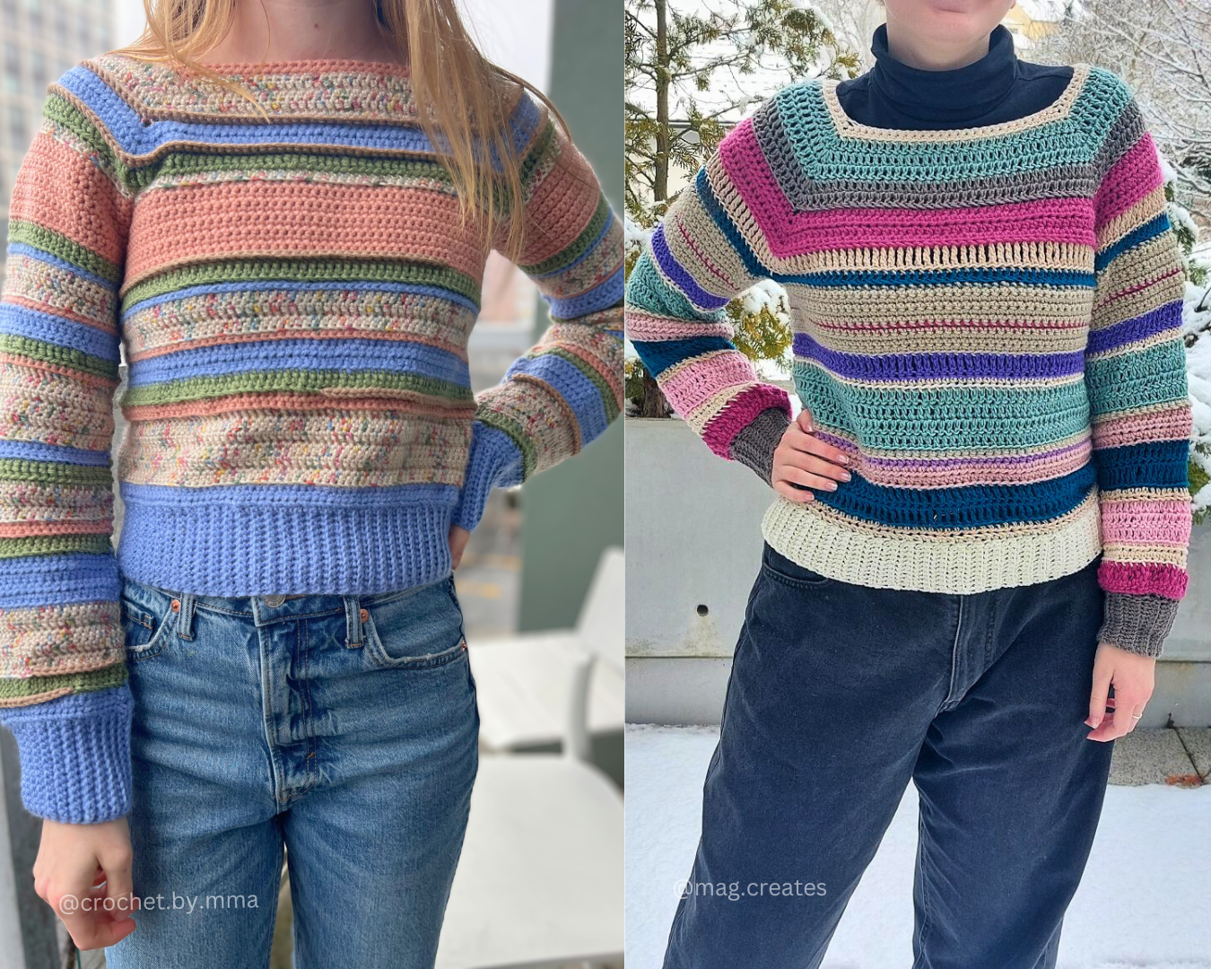 Candy Crush Pullover Crochet Pattern PDF