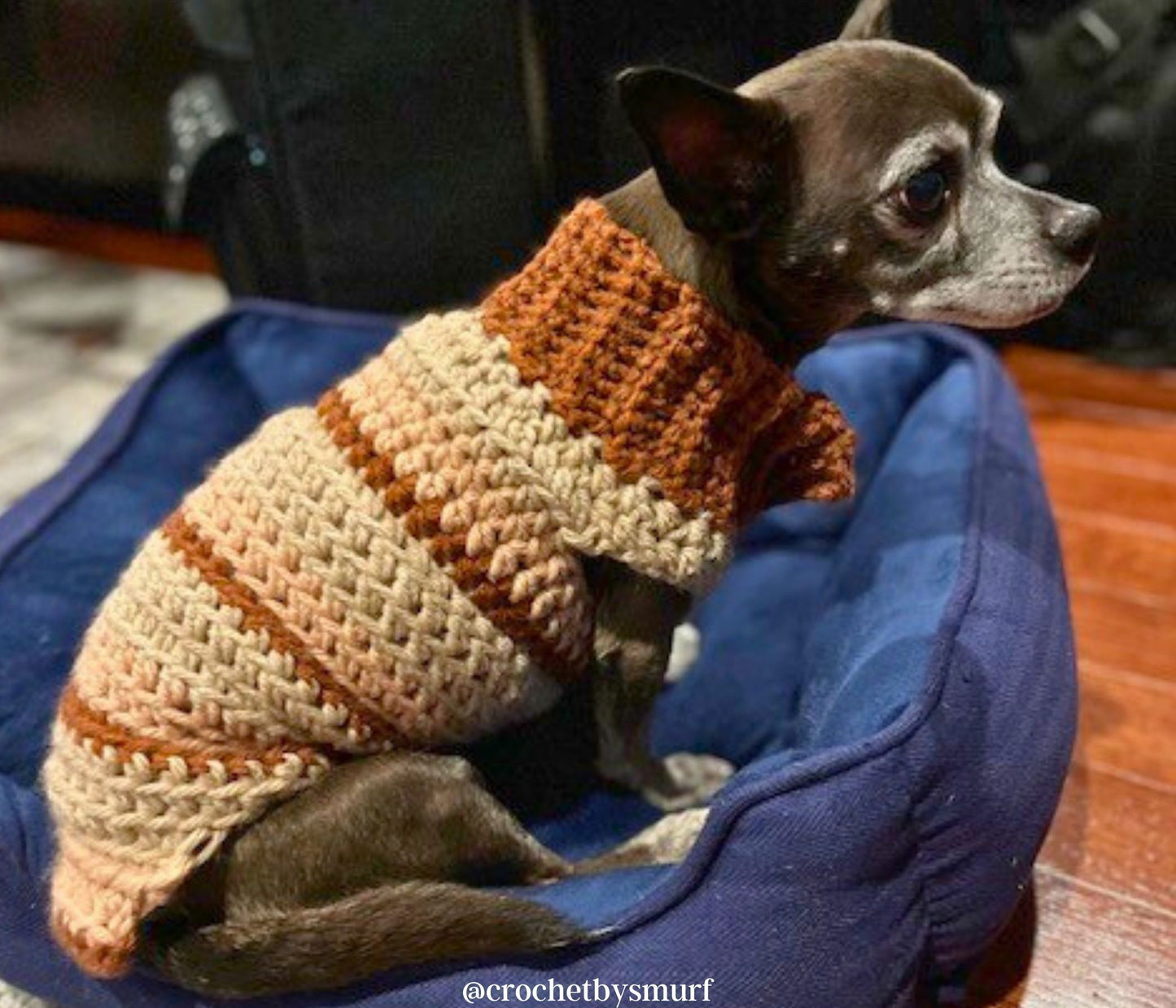 Cookie's Turtleneck Dog Crochet Sweater Pattern PDF