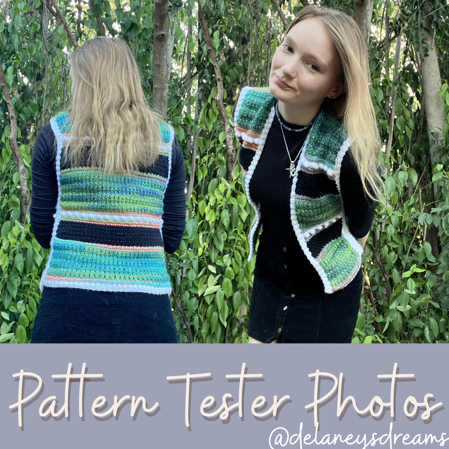 Betty Vest Crochet Pattern PDF