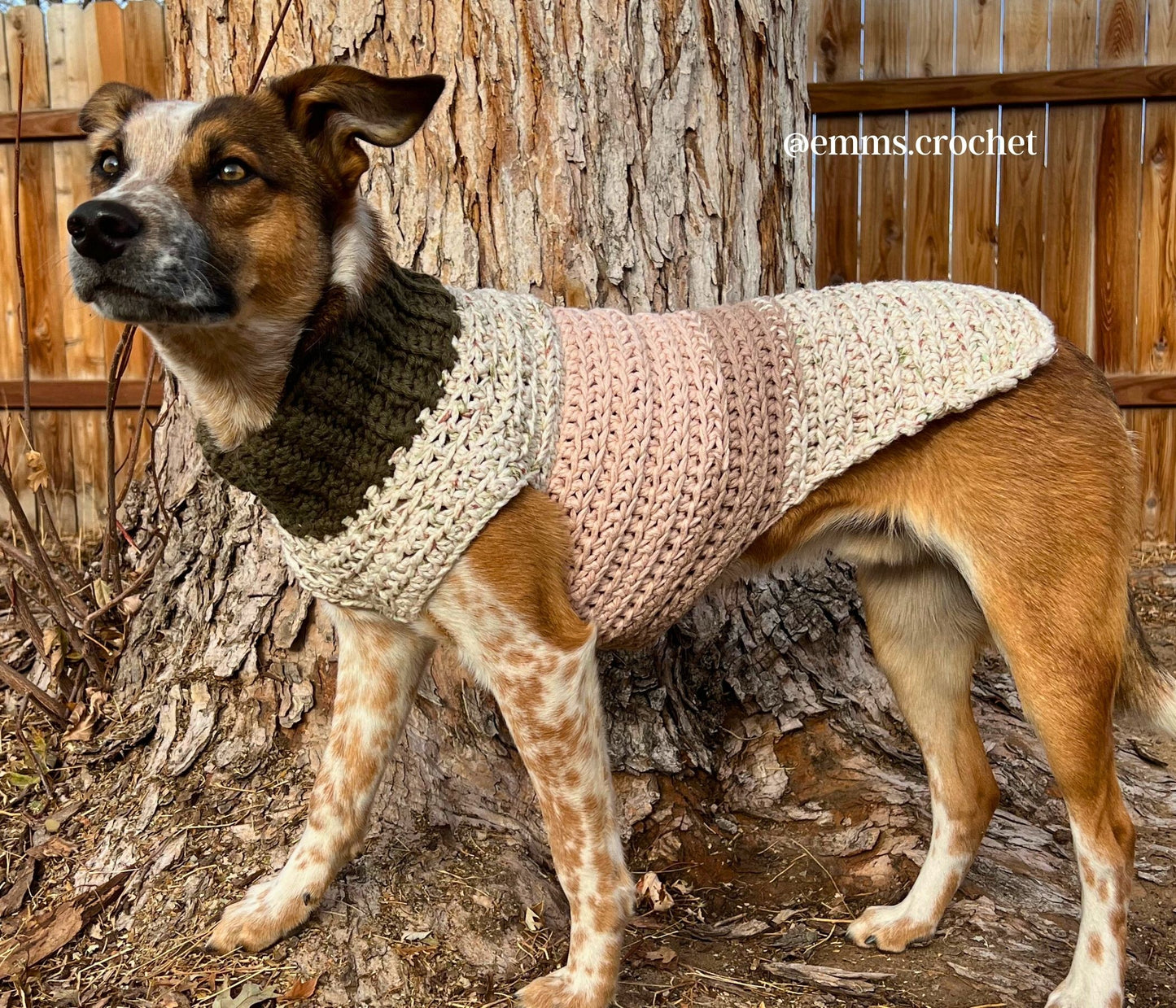 Cookie's Turtleneck Dog Crochet Sweater Pattern PDF