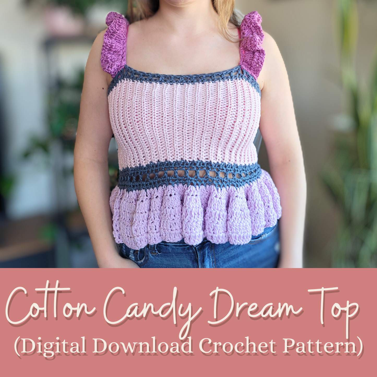 Cotton Candy Dream Top Crochet Pattern PDF