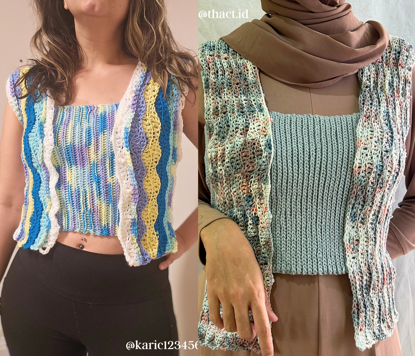 Rainbow Ripple Tank Crochet Pattern PDF