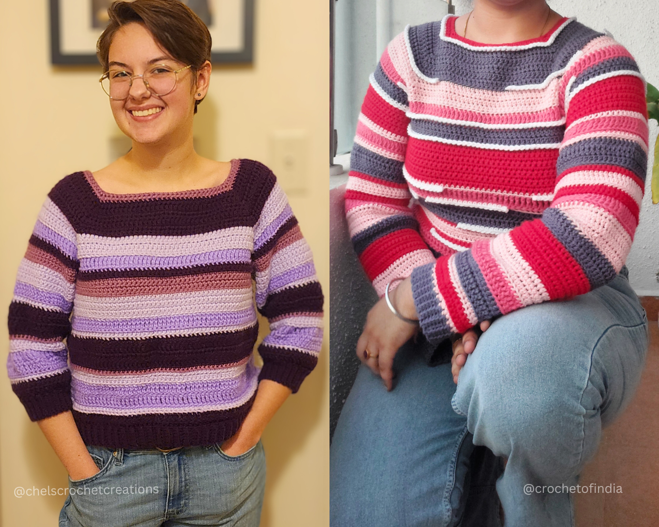 Candy Crush Pullover Crochet Pattern PDF