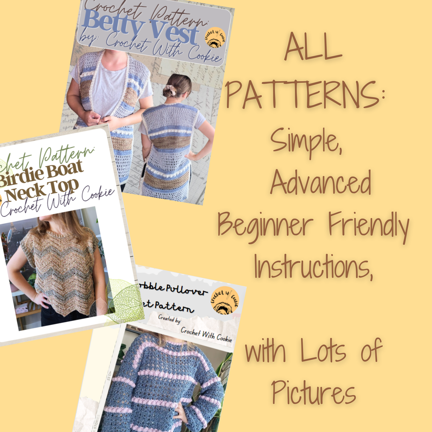 crochet pattern bundle, crochet sweater pattern pdf, crochet cardigan pattern, crochet top pattern, crochet beginner pattern, easy crochet pattern, vest pattern, unique cool crochet pattern for women girls