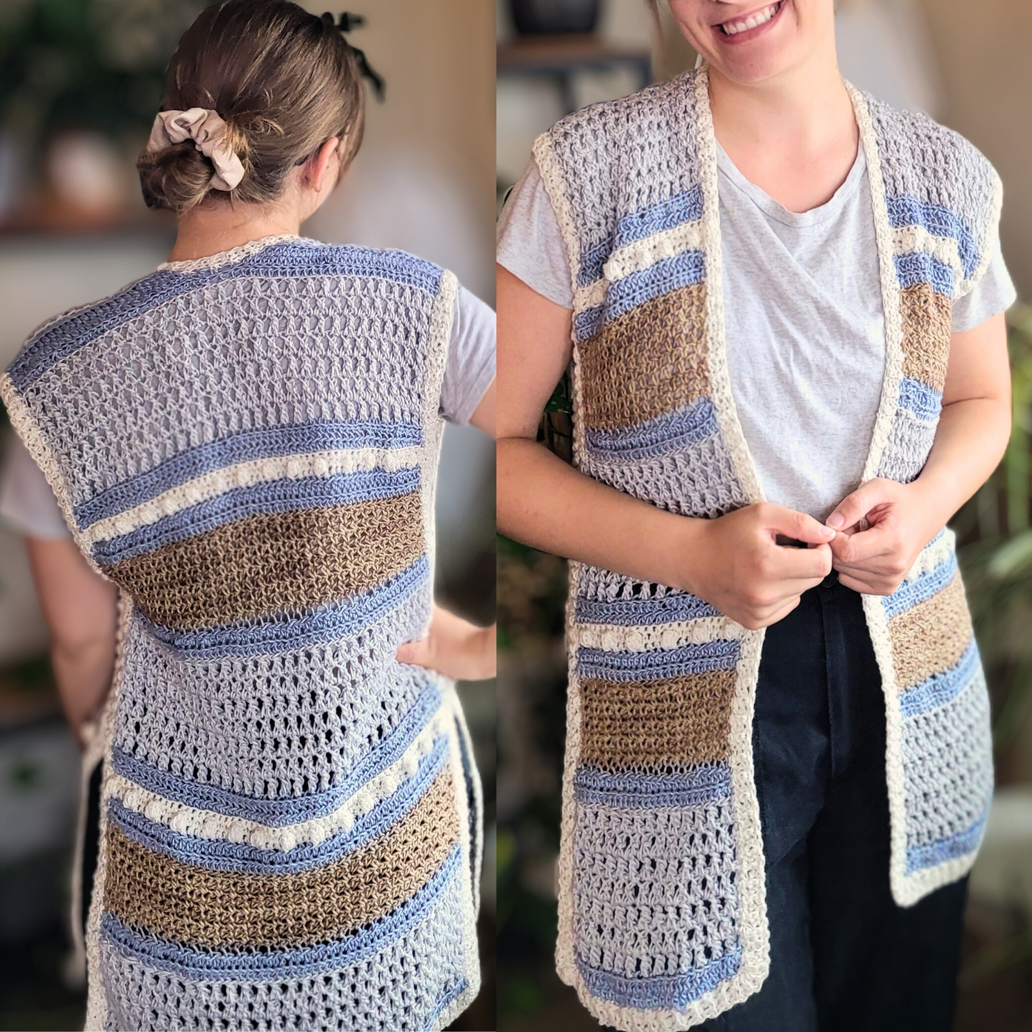 Betty Vest Crochet Pattern PDF