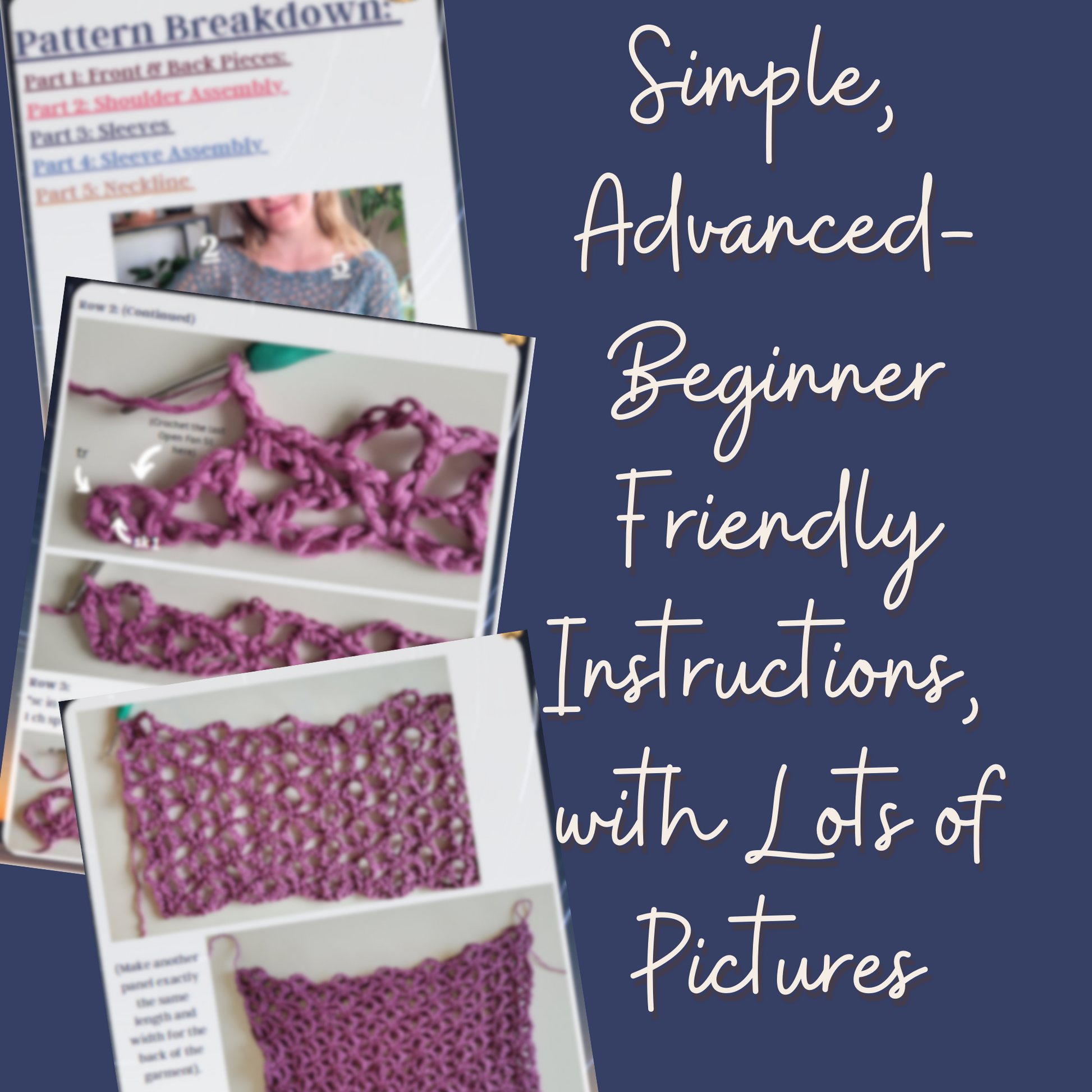 lace crochet top pattern, loose trendy fishnet crochet long sleeve top pattern, star stitch crochet top tutorial, easy simple pattern with a video tutorial, summer crochet top, fall crochet top pattern, unique beginner crochet pattern pdf, made-to-measure and size inclusive crochet pattern 