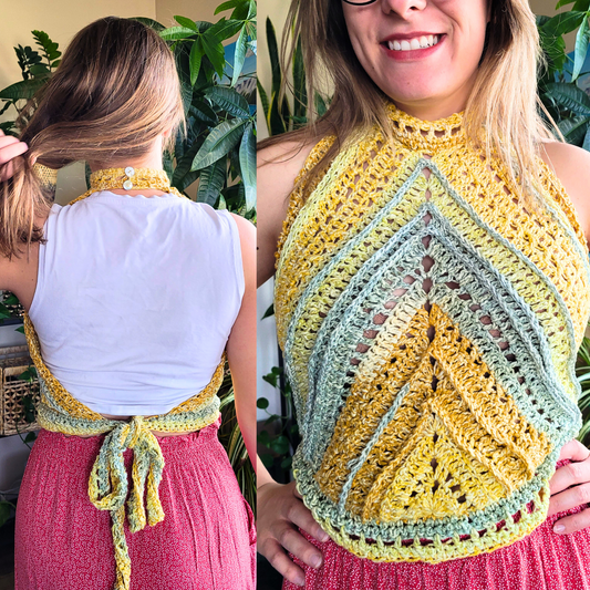 Triangle Tie Tank Crochet Pattern PDF