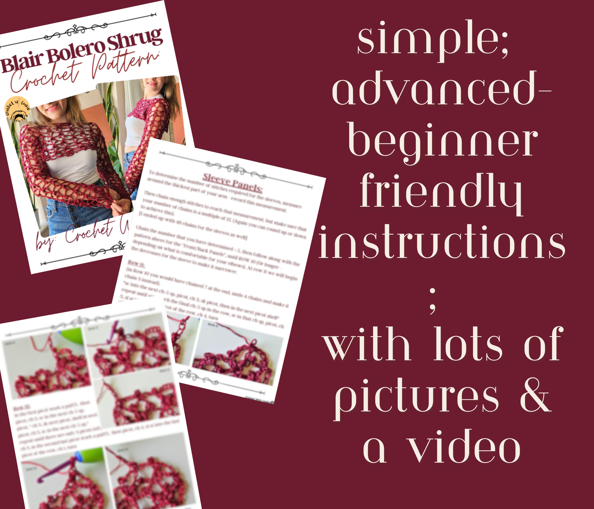 cute trendy crochet sleeves pattern, crochet bolero pattern pdf, girl women crochet easy trendy pattern tutorial with video instructions, made-to-measure size inclusive crochet top pattern, crochet cardigan pattern, crochet sweater pattern, unique crochet pattern, loose, lace crochet stitch, easy, advanced-beginner crochet top pattern, fishnet top crochet pattern