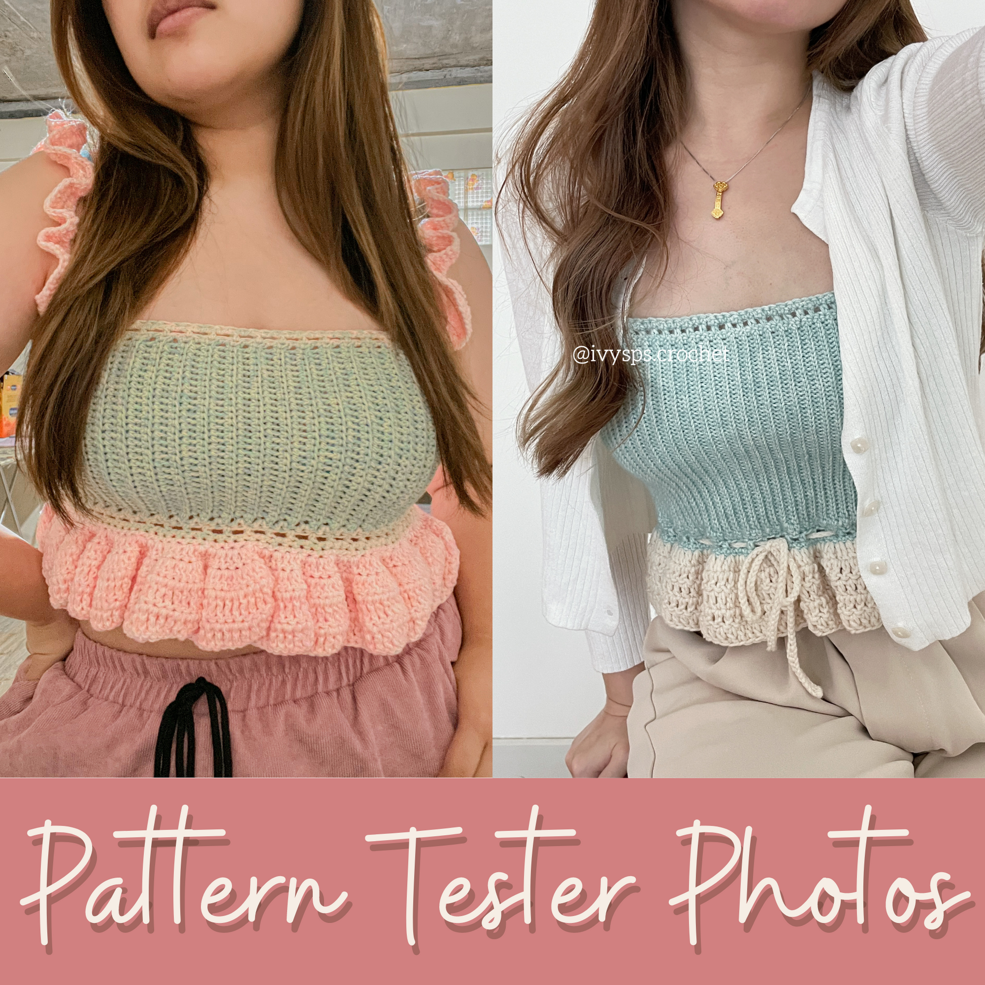 crochet tank top pattern join-as-you-go, no sew crochet top pattern, easy beginner friendly crochet top pattern pdf, simple cute stylish trendy crochet top, peplum crochet top pattern, ruffled top crochet, stretchy crochet top, made-to-measure crochet pattern top, size inclusive top pattern, babydoll crochet top, ruched crochet tank top, simple crochet tank top